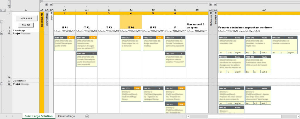 outil construit sur Excel synchronisé avec JIRA par appel REST